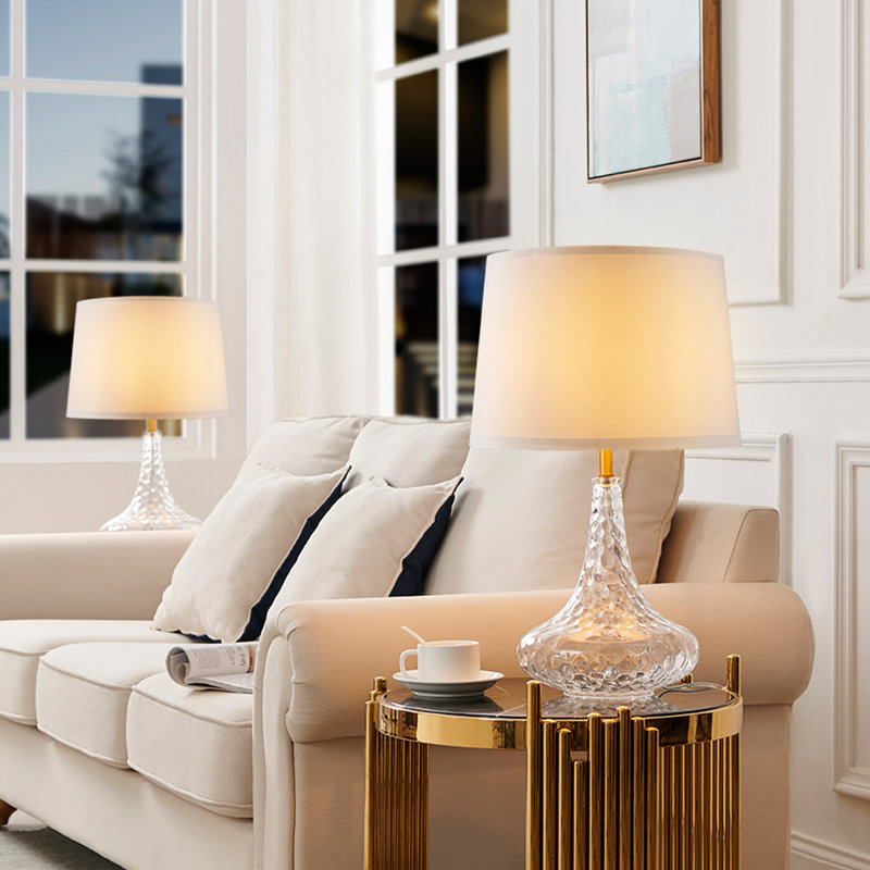 Ensemble de lampes de table transparentes 24 po Fordingbridge