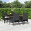  Ensemble de salle à manger de jardin gris et noir-1143467091-1143467092-1143467095