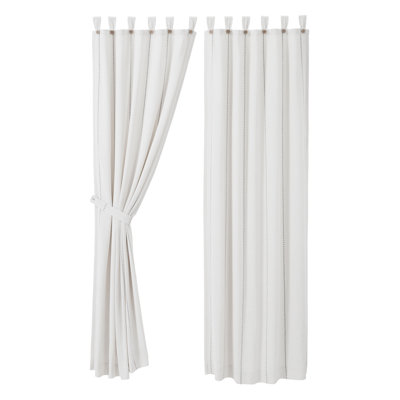 Azura 100% Cotton Room Darkening Curtain Panel Pair