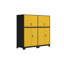 Armoire à outils rectangulaire jaune en acier 90,5 po