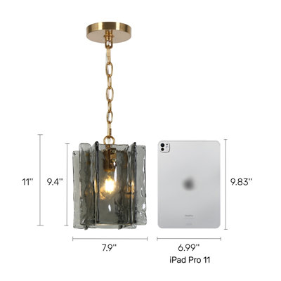 Quitman 1-Light Dimmable Pendant