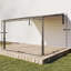 Outsunny 3.4 x 3 m Metal Lean-to Hardtop Gazebo, Wall-Mounted Pergola