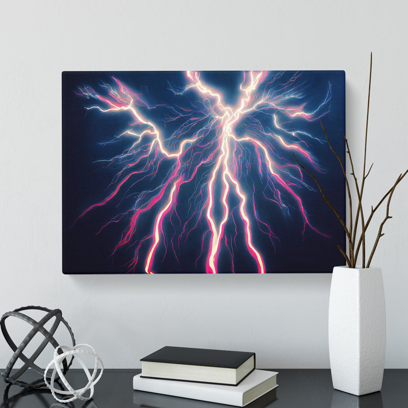Righteous Lightning Bolt - Wrapped Canvas, 50cm H x 76cm W x 3cm D