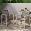 Chaise de salle à manger en bois et osier Hampton (ensemble de 2)-551538800-551538806