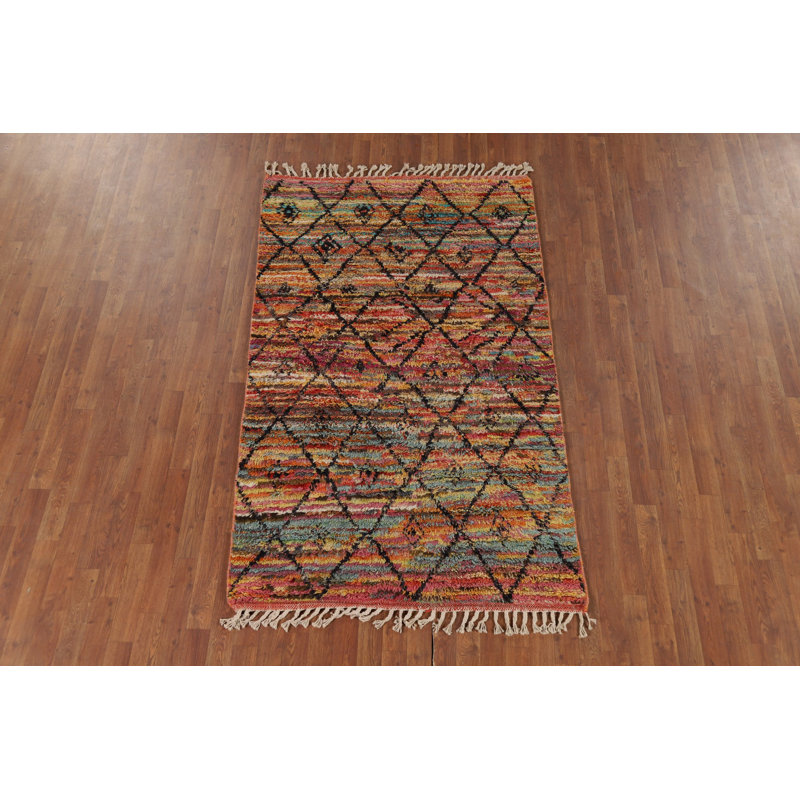 Siany One-of-a-Kind Rectangle 6' 11'' X 4' 2'' Cotton Area Rug in Multi Color