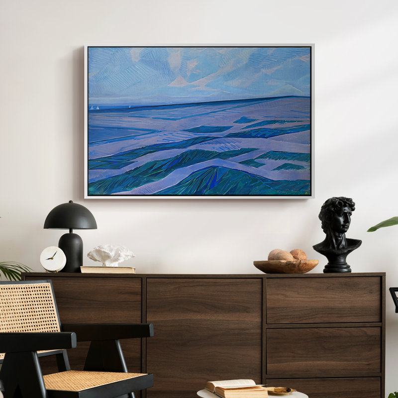 «Dune Landscape», 1871 - Piet Mondrian, toile tendue avec châssis, 24 po x 36 po, Blanc