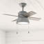 Ventilateur de plafond standard à 4 pales de 36 po avec ensemble d'éclairage inclus Loki-51403069