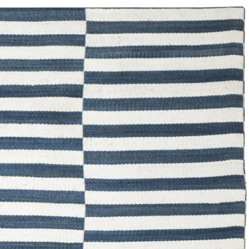 Ralph Lauren Cameron Stripe Viscose Striped Rug, Rectangle 9' x 12'
