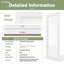 Porte standard en bois massif préfini en bois massif 30 "x80" 1-Lite par Ark Design -111605681