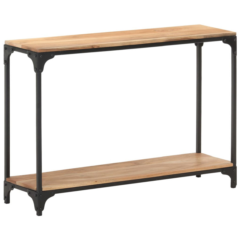 Casto 110cm Solid Wood Top Console Table, Light Brown