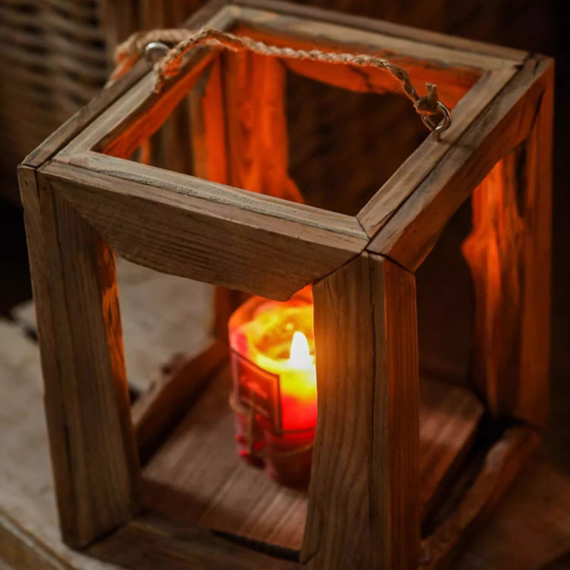Lanterne en bois Farmhouse