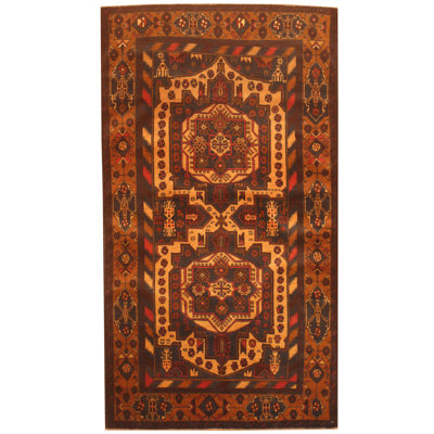 Tapis bleu marine / brun clair Dakira
