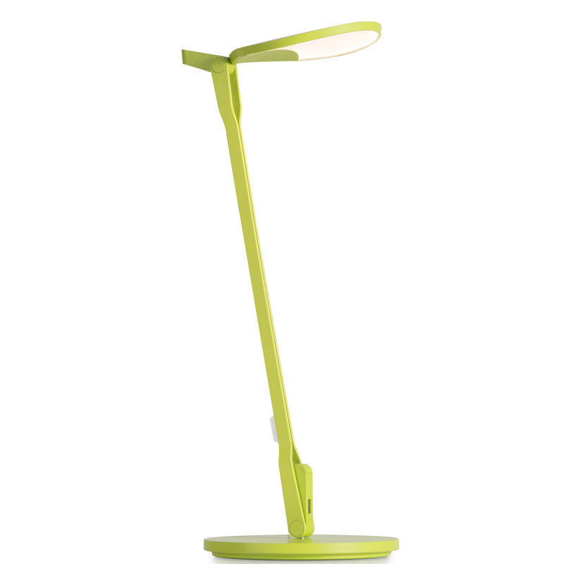 Lampe de bureau Splitty 17 po avec USB, Vert feuille mat