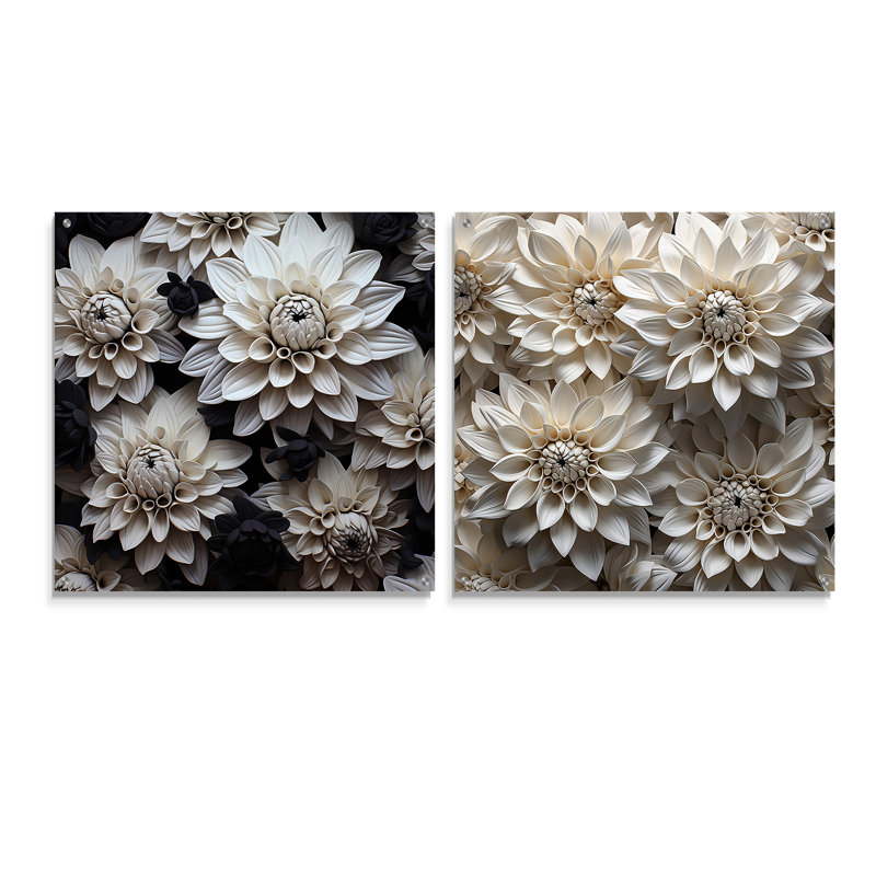 Minimalisme mamans, peinture en noir et blanc, H 16 po x l 33 po