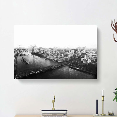 London City Skyline In Abstract - Wrapped Canvas