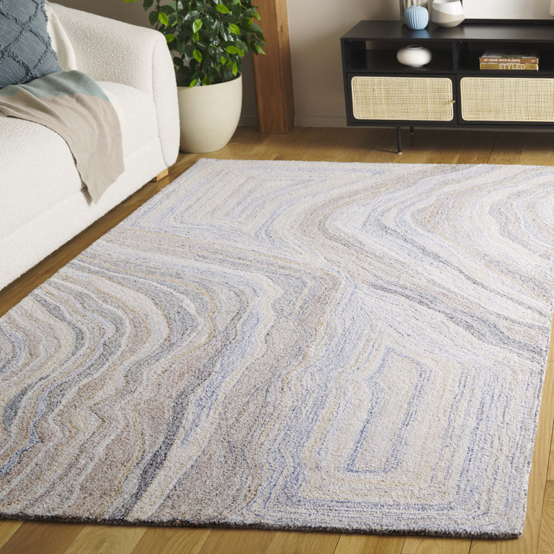 Tapis beige / gris Naaliyah 805, Rectangle de 5 pi x 8 pi