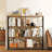 Miyashiro 47" H x 47"W Open Display Shelves Etagere Bookcase-1731298002