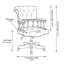 Fauteuil de direction en cuir de style rétro, fauteuil de bureau ergonomique avec base en bois massif, fauteuil d'ordinateur avec support lombaire rembourré-130380874