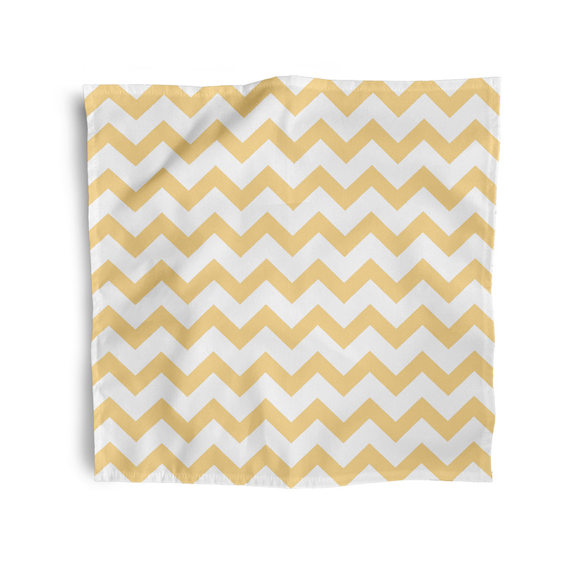 Largel Polyester Chevron Square Napkin, Yellow
