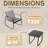 Tandeka 2 - Person Outdoor Seating Group with Rocking Chairs and Glass Coffee Table-120022663