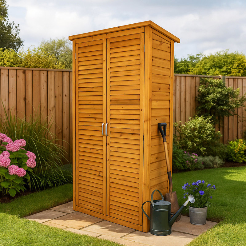 Geet 2 ft. W x 3 ft. D Manufactured Wood Flat Tool Shed
