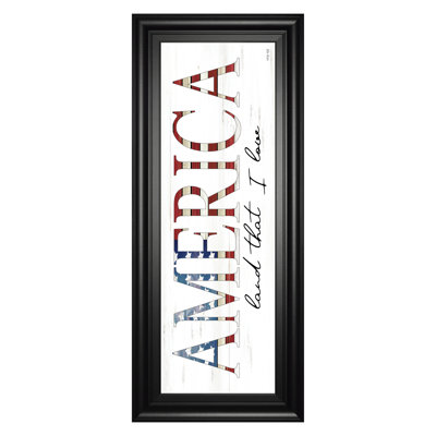 Art mural Patriotic Pride - 18 po x 42 po - cadre noir