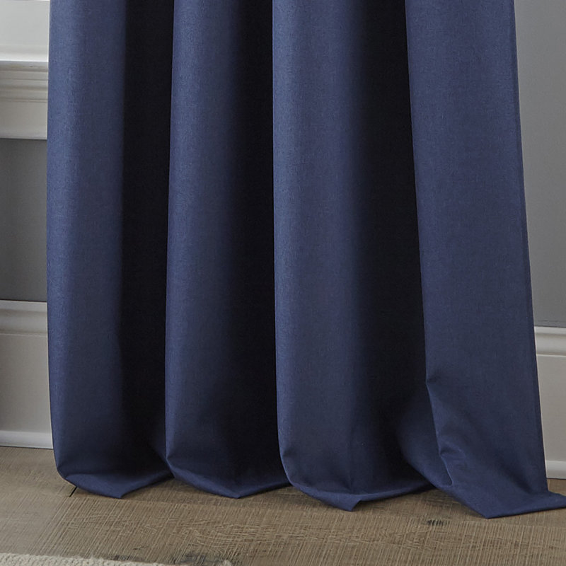 Anniston Blackout Single Curtain Panel, Navy