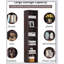 Bibliothèque d'angle étroite à 6 niveaux pour un rangement vertical maximisé dans les salons, les bureaux et les chambres