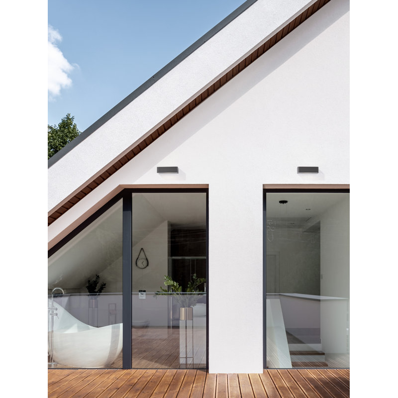 Videno Black Integrated LED Outdoor Flush Mount