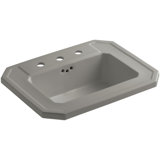 Kathryn® Vitreous China Rectangular Drop-In Bathroom Sink with Overflow