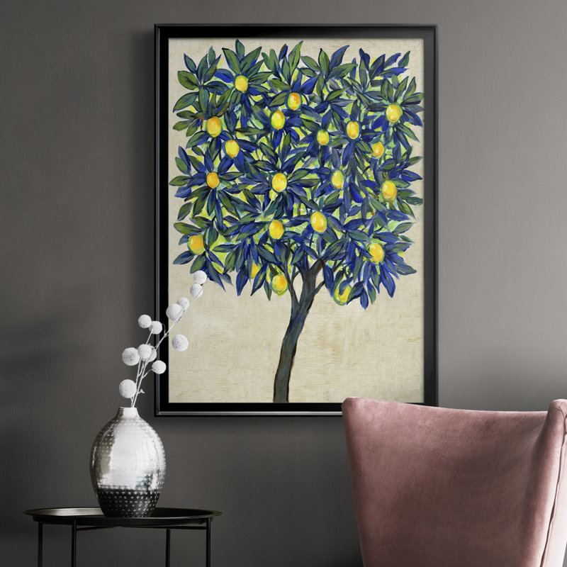 «Lemon Tree Composition II», toile encadrée de qualité supérieure - prête à être accrochée, H 24,5 po x l 18,5 po x P 1 po