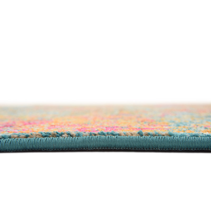 Eddins Washable Oriental Indoor Rug, Round 8'