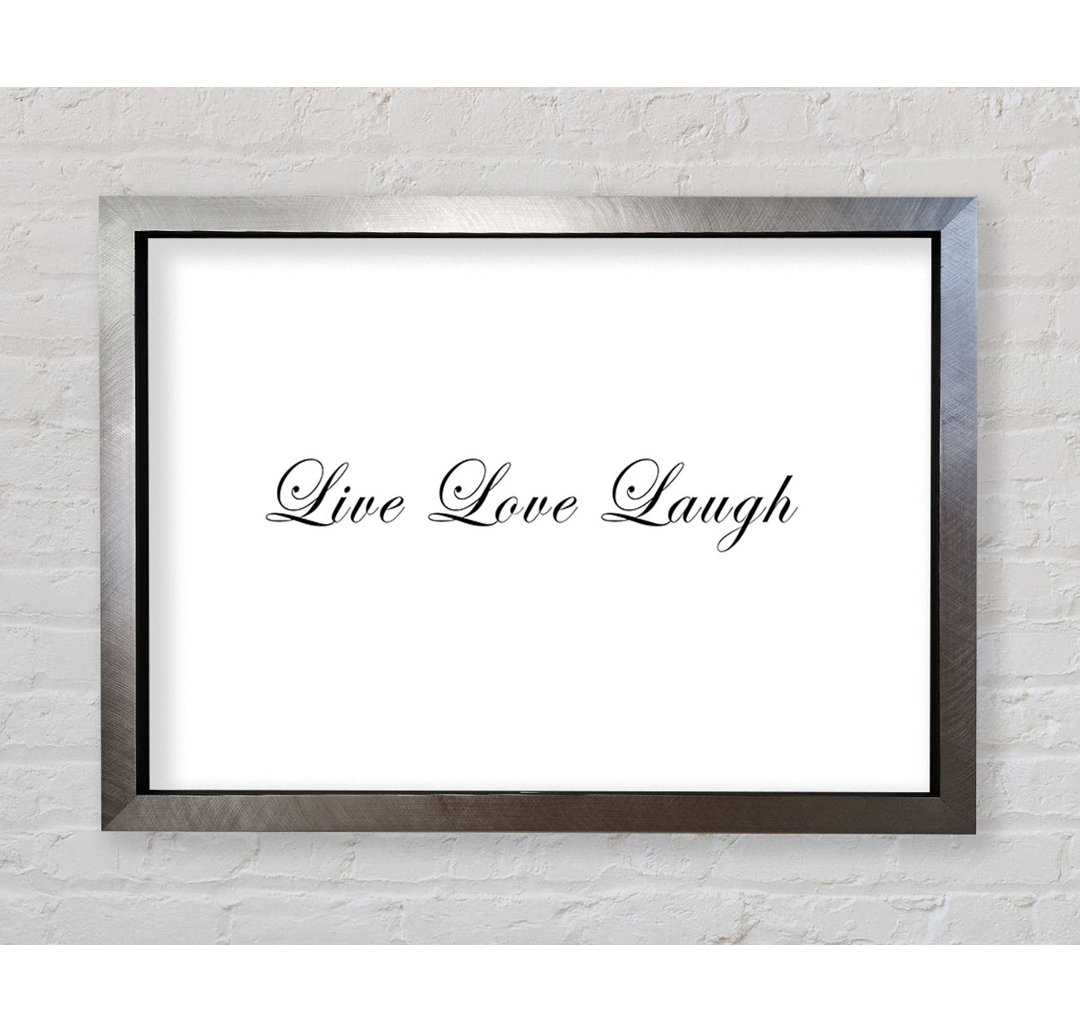 Love Quote Live Love Laugh 2 Vivid Pink - Single Picture Frame Art Prints