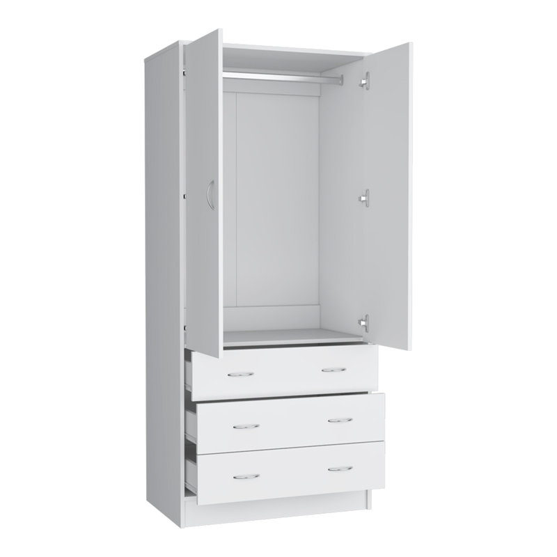 Armoire Ramey, chambre à coucher, Blanc