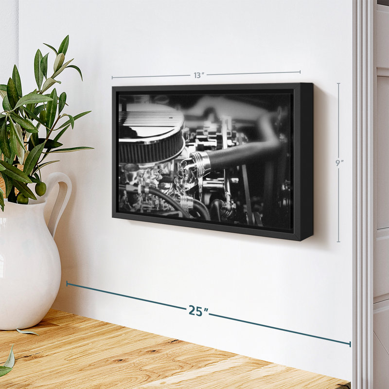 Muscle Car Engine, reproduction sur toile, H 9 po x l 13 po