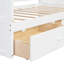 Lit de jour simple à baldaquin en bois avec 2 tiroirs, finition élégante et rangement compact pour les chambres modernes (sans matelas)