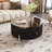  Baadur Modern Round Storage Coffee Table with Marble-Pattern Top and Drawers-1177169223-1198735636