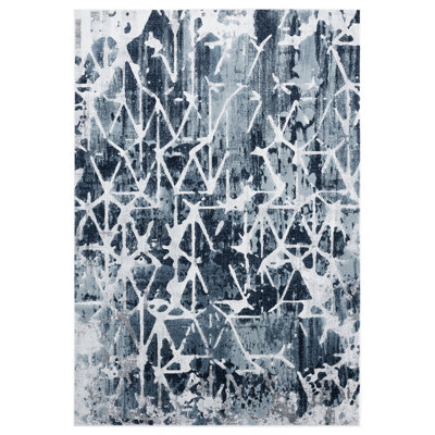 Tapis abstrait bleu