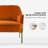 Cleo 43'' Velvet Loveseat-241142445