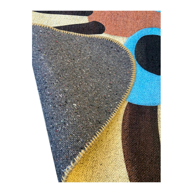 Beige Cute Cat Figured Carpet, Novelty 3'4" x 3'4"