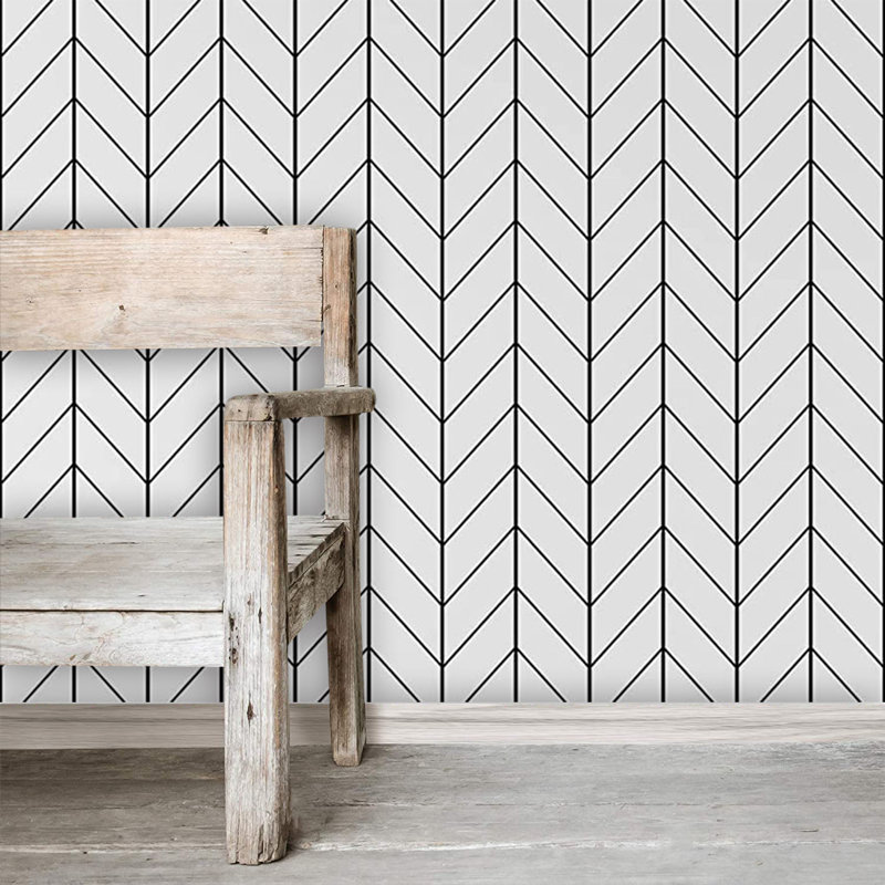 Peel & Stick Vinyl Chevron Wallpaper Roll