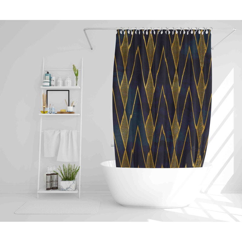 Lorinda Polyester Shower Curtain Set, 168cm H x 168cm W