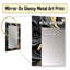 Motif d'ornement doré sur fond noir III - grand miroir à spirales abstraites, décor de miroir mural doré unique, impression d'art en métal-30649766