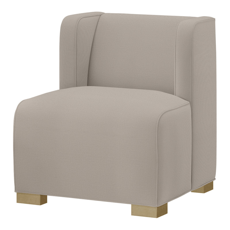 Fauteuil de chambre Joan, Molleton vanille (tissu performance) 1351-92, Dune