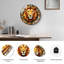 Horloge murale colorée rétro avec art numérique et grands chiffres - horloge murale moderne en verre 24 po