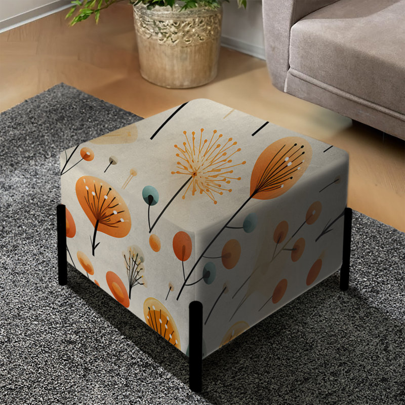 Scandinavian Midcentury Delight - Repose-pieds carré Mid-Century
