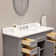Derby 48" Carrara White Marble Countertop Bath Vanity with Faucet and Mirror