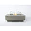 Foyer de table en béton gris clair 42 po Lucerne de 60 000 BTU - Comprend verre à feu, couvercle et couvercle en PVC-111175363