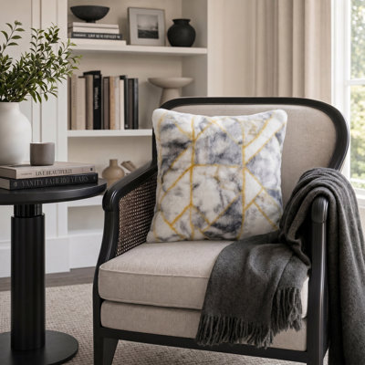 Luxury Abstract Reversible Throw Pillow