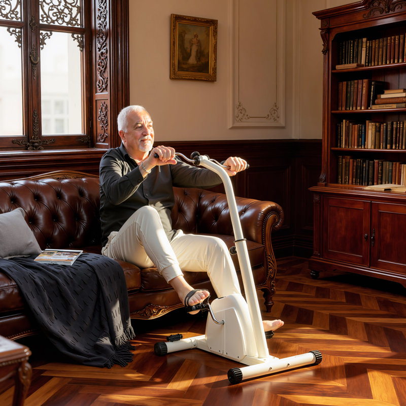 Seated Pedal Exerciser, Height-Adjustable, Elderly Rehabilitation